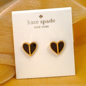 Kate Spade Heritage Heart Earrings in Black